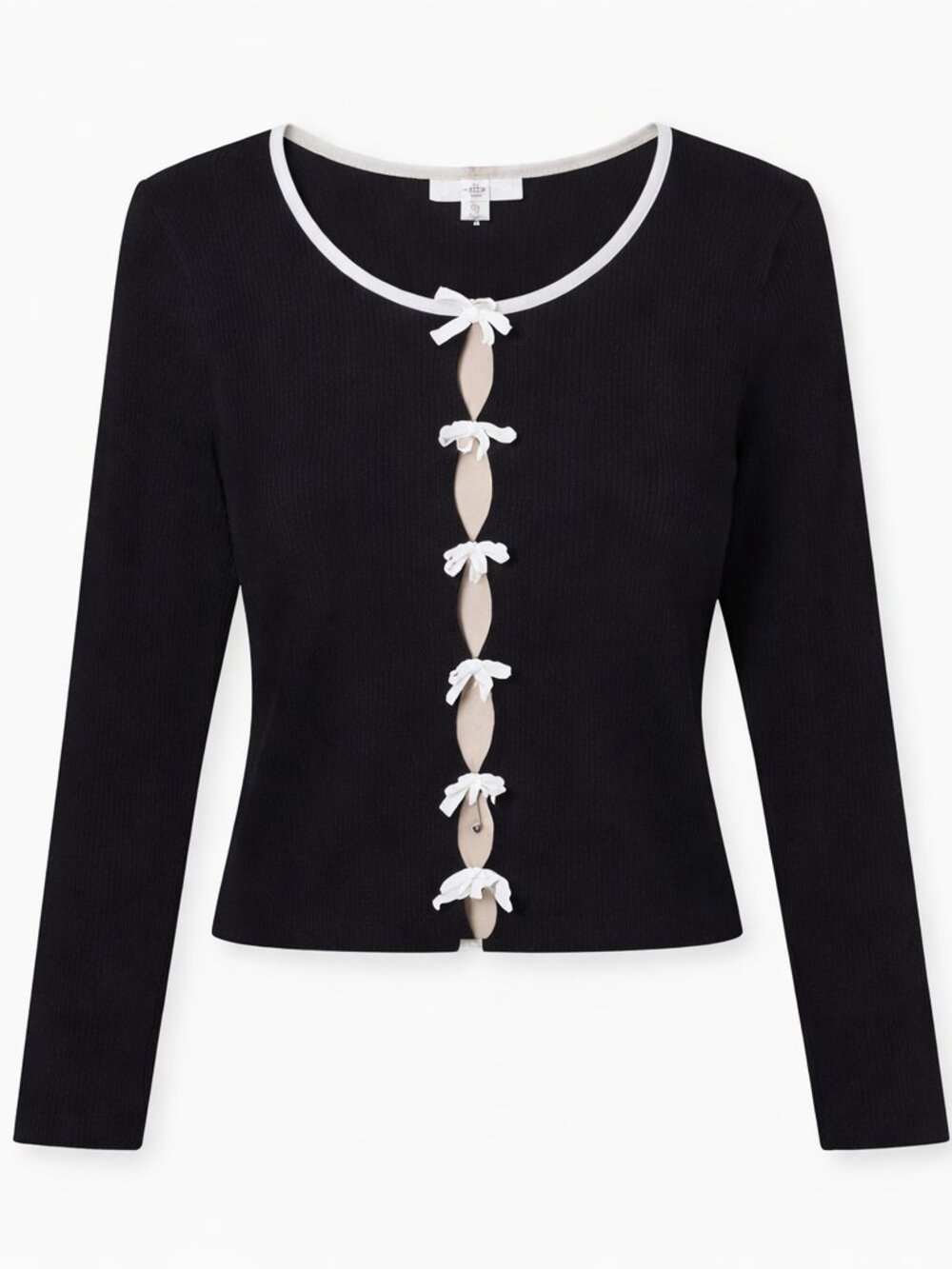 Jolie & Joy Y2K Womens Long Sleeve Top With Open Front Details, Size Large